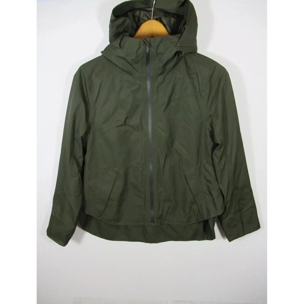Lululemon Nylon Jacket Women 4 Olive Green Full Zip Hooded